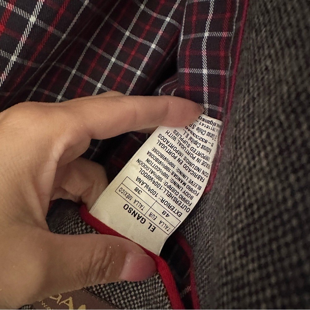 El Ganso European Gray tweed 100% wool Men's Blazer View 3