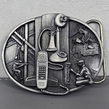 Vintage 1988 Siskiyou Belt Buckle American Communications U.S. Telephone System