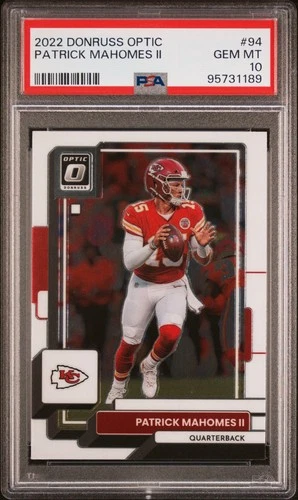 2022 Donruss Optic Patrick Mahomes II PSA 10 Gem Mint