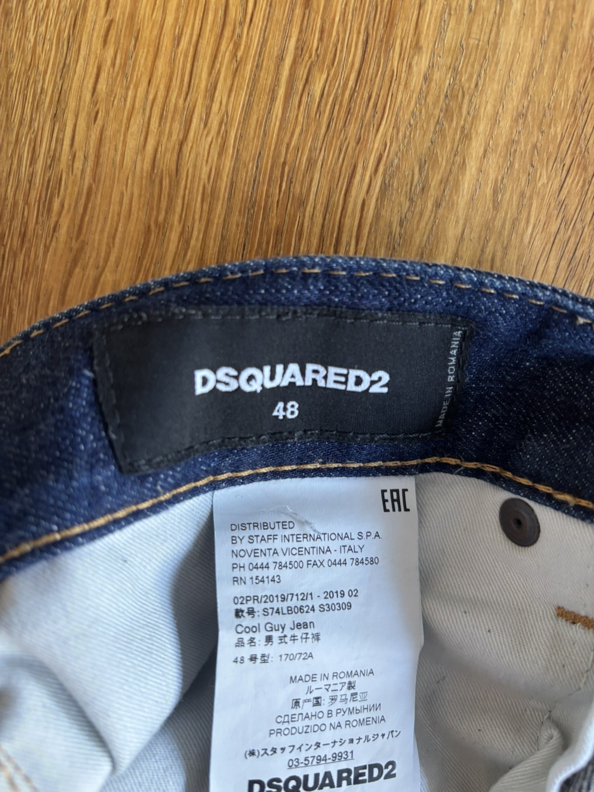 Dsquared2 Icon Mens Denim Blue Jeans Cool Guy Fit - Size 36W 32L image 4