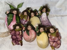 8 Mark Roberts Garden Baby Fairy Fruit Veget Doll Grapes Lemon Radish Eggplant