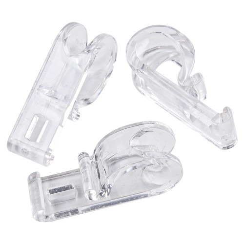 Sturdy and Long Lasting Transparent Hooks for Sheer Curtains Pack of 20 - Photo 10/12