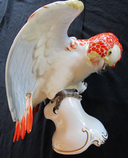 Porzellanfigur Rosenthal Grau-Papagei  22 cm hoch