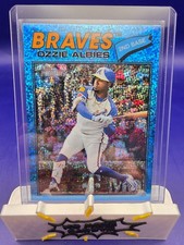 2026 Topps Heritage - Ozzie Albies #264 Chrome Light Blue Sparkle Refractor