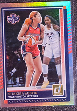 2025 PANNINI DOONRUS WNBA #22 SHAKIRA AUSTIN WASHINGTON MYSTICS SILVER HALO CARD