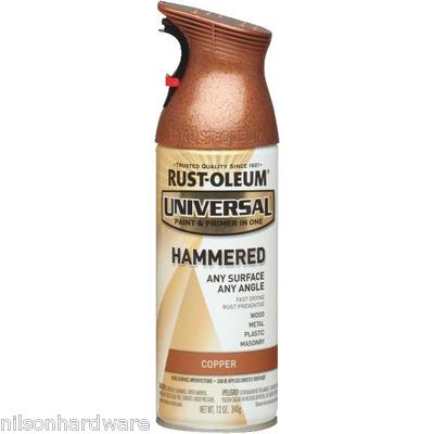 (6)-Copper RustOleum Universal All-Surface Hammered Gloss Spray Paint 247567