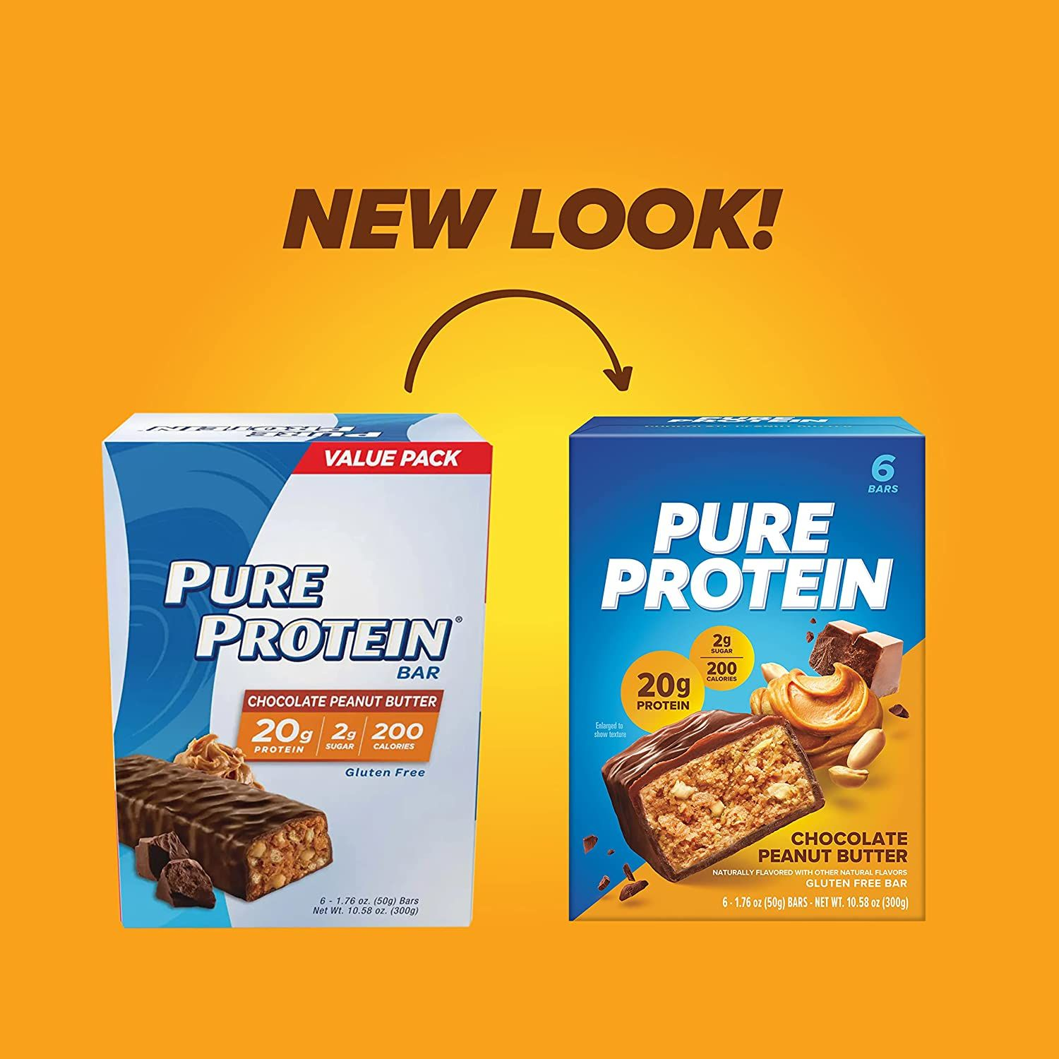 Pure Protein Bars Chocolate Chips Peanut Butter Deluxe1.76 oz Pack of