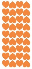 Light Orange Heart Hearts Stickers Sticker 1" DC20-020