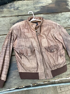 ジャケット・アウター old animal pattern bomber blouson Leopard Print Jacket 90s Baby Blue Windbreaker Animal Print