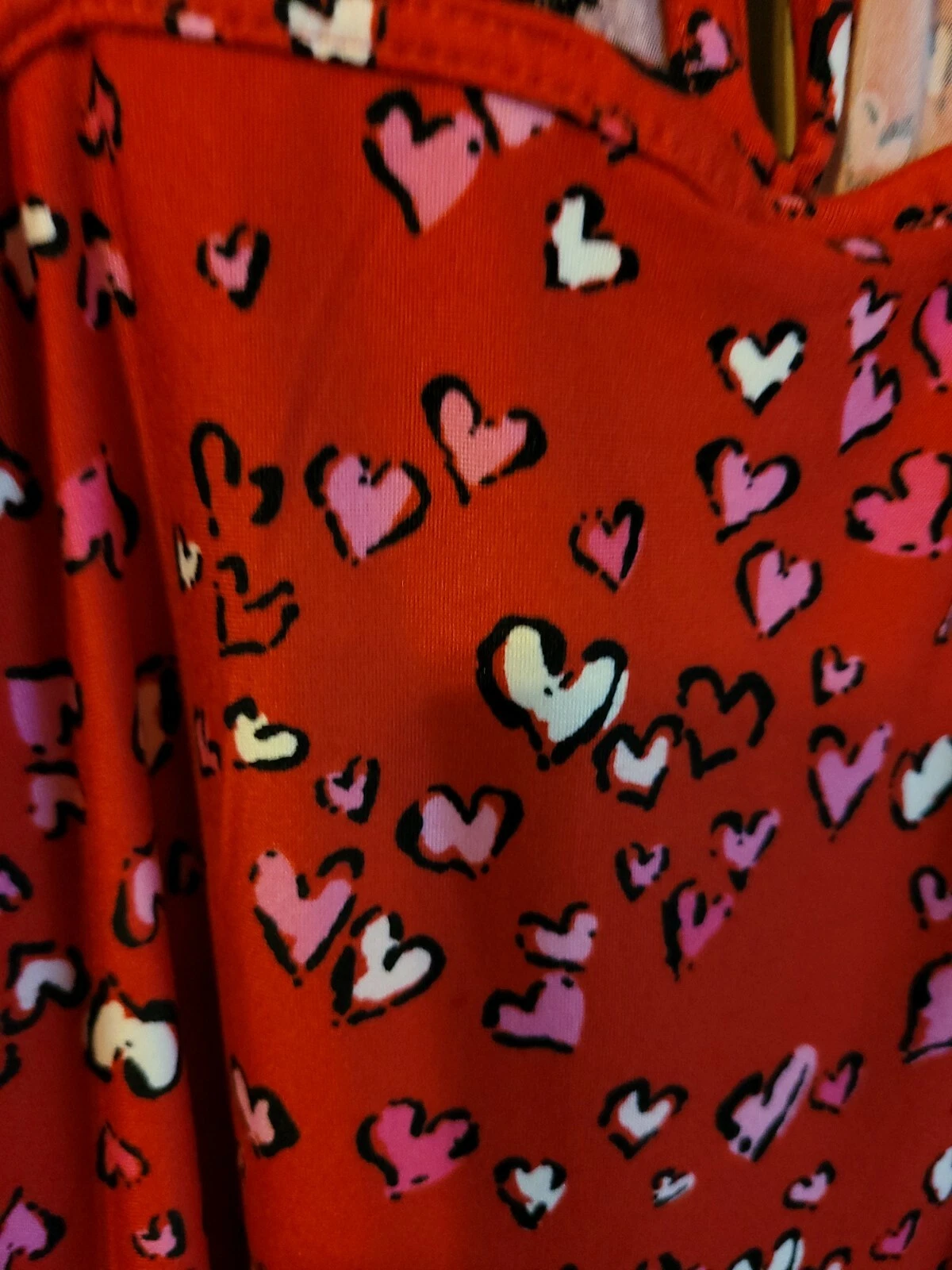 UNDERCOVER ABITO CHEMISE TESORI SEGRETI CUORI ROSSI PIZZO NERO RASOIO SCHIENA NUOVO CON ETICHETTE TAGLIA M