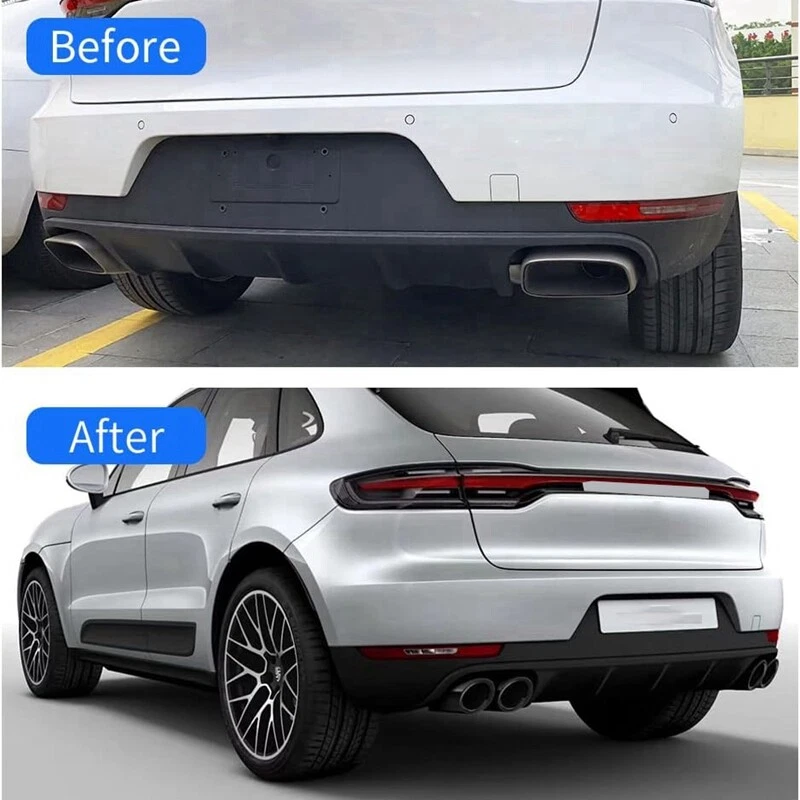 Para Porsche Macan S GTS 2014-2022 Par Silenciador de escape de coche Punta Tubo de escape SD Foto 2 de 4