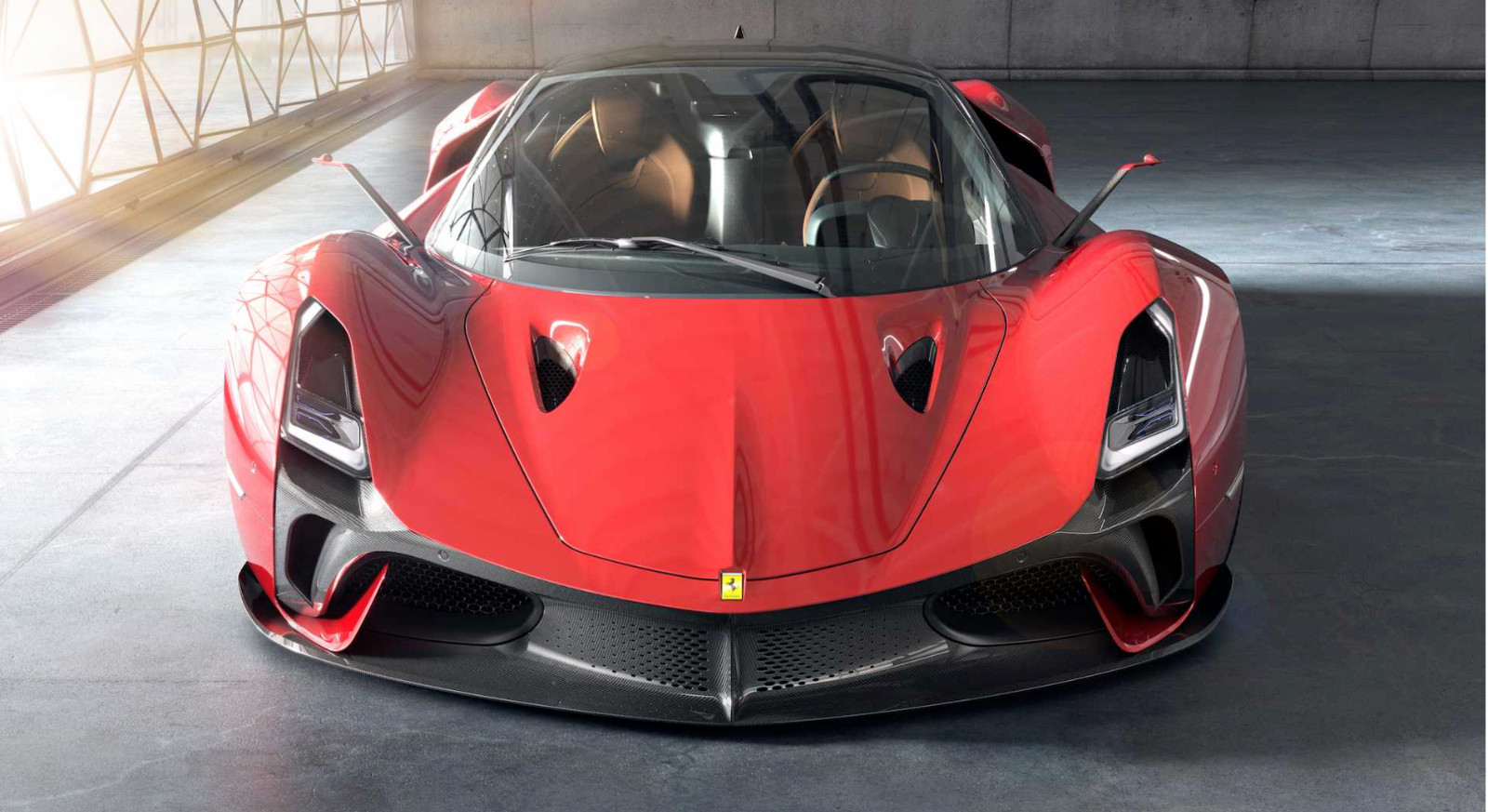 FERRARI Race Car Racing Hypercar Concept Red Custom Built LARGE 1:12SCALE MODEL