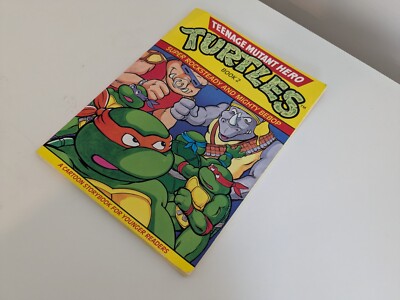 Vintage Teenage Mutant Hero Turtles Book 2 Super Rocksteady + Mighty Bebop 1990