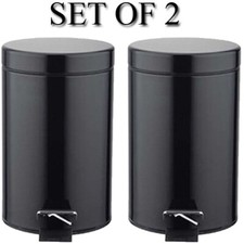 Small 3 Litre S/steel Bathroom Pedal Bin Kitchen Toilet Rubbish - 4 Colours