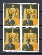 Ghana 1959 Sc# 41 Lincoln birthday anniversary block 4 MNH