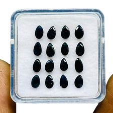 16 Pcs Natural Blue Sapphire Rich Color 4-4.6mm Pear Cut Loose Gemstones Lot
