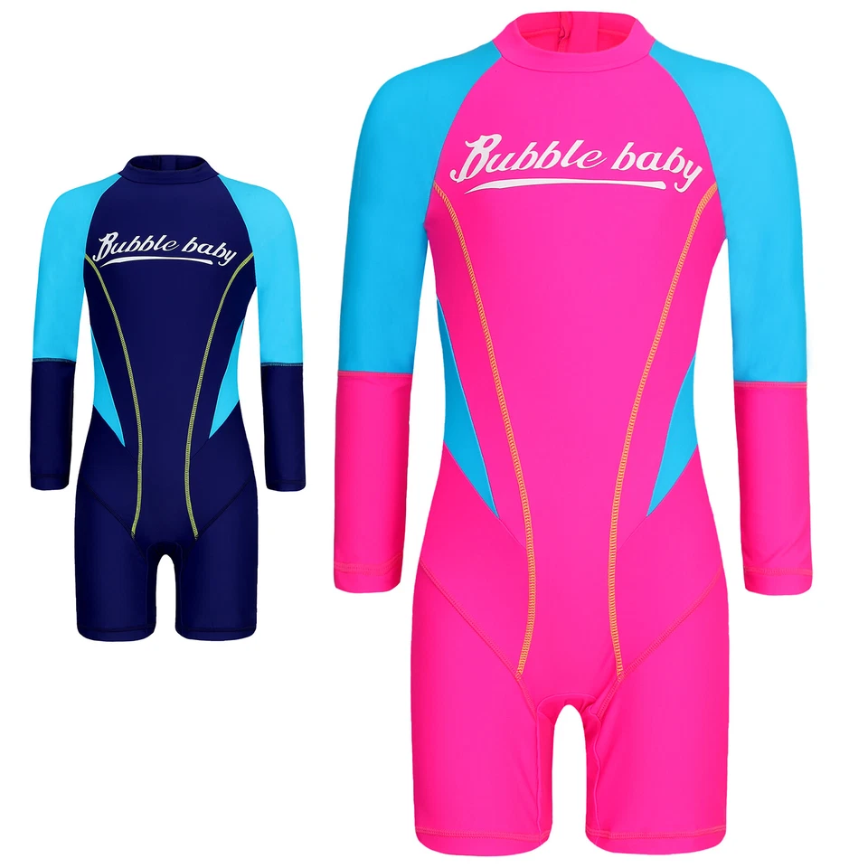 Детский гидрокостюм для девочек мальчиков солнцезащитный костюм цельный пляжная одежда танкини солнцезащитный костюм - Изображение 3 из 3