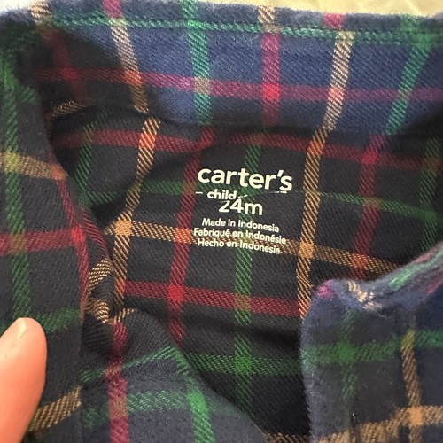 Carter's Child of Mine Baby Boy Flannel 24 Months - Picture 2 of 3