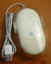 Apple Pro Mouse USB Wired Optical Mouse M5769 Off-White Clear - Cleaned  Tested