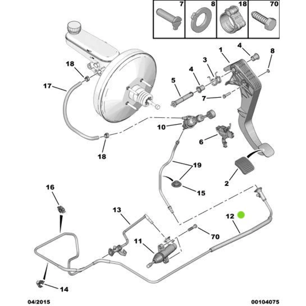 Genuine Peugeot Clutch Control Pipe - Citroen Relay 2006-2019 