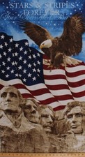 23.5 X 44 Panel Mount Rushmore American Flag ...