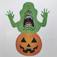 Halloween Airblown Inflatable Slimer Pumpkin Ghostbusters 4.5 ft Yard Decor NEW