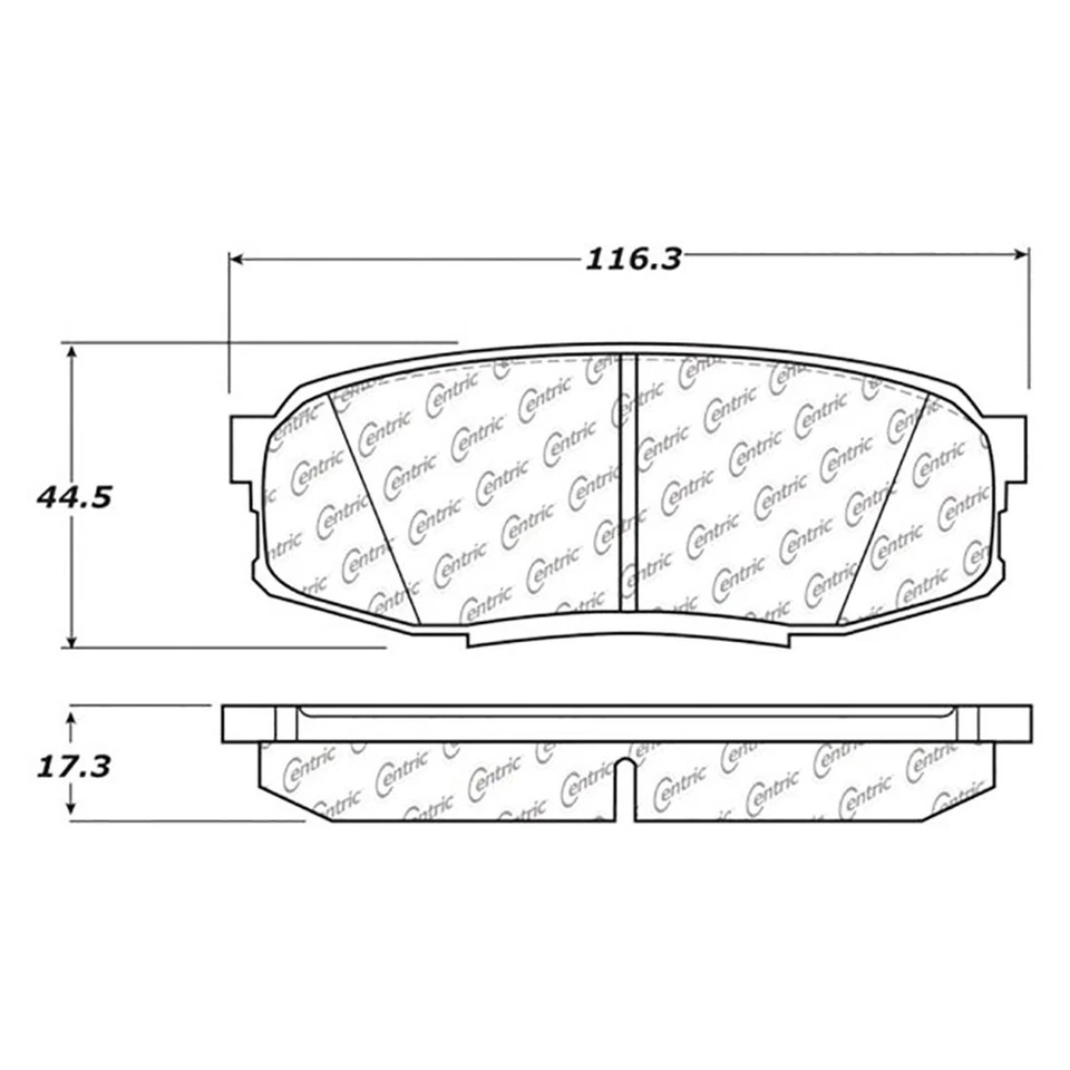 Juego de 2 pastillas de freno de cerámica delanteras + traseras centradas para Toyota Land Cruiser Foto 3 de 4