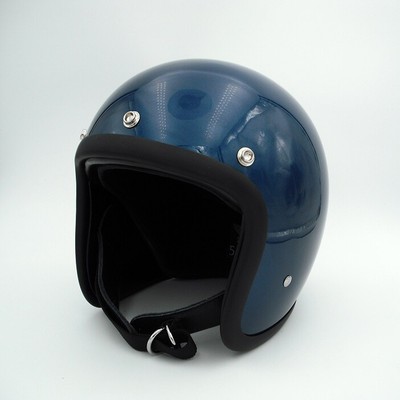 Motorcycle Open Face Helmet 3 4 Vintage Dirt Bike Helmet Scooter Helmet Blue Ebay
