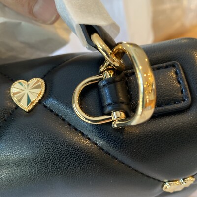 Love Moschino Black Heart Logo Shoulder Bag NEW AUTHENTIC | eBay