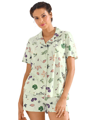 Lisca Pompeya 023459 Damen Pyjama Set kurz Gr. S-XL in spring flowers