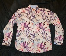 FRIDAY Shirt Men's Bold Eyecatching Joe Browns Floral B Shirt Large Long Sleeved