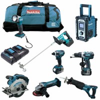 Makita DUT130 RüHrgeräT 18V Akku Combo Kit Inkl. DHP458 + DTD152 + DMR107