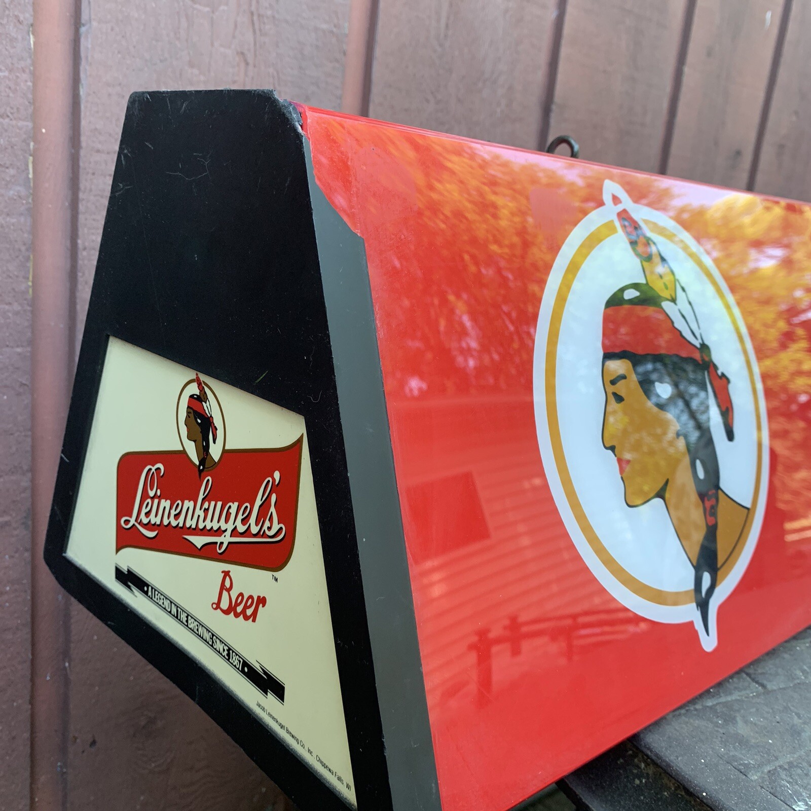 Leinenkugel’s Beer Dual Indian Maiden Logo Pool Table Light Billiard