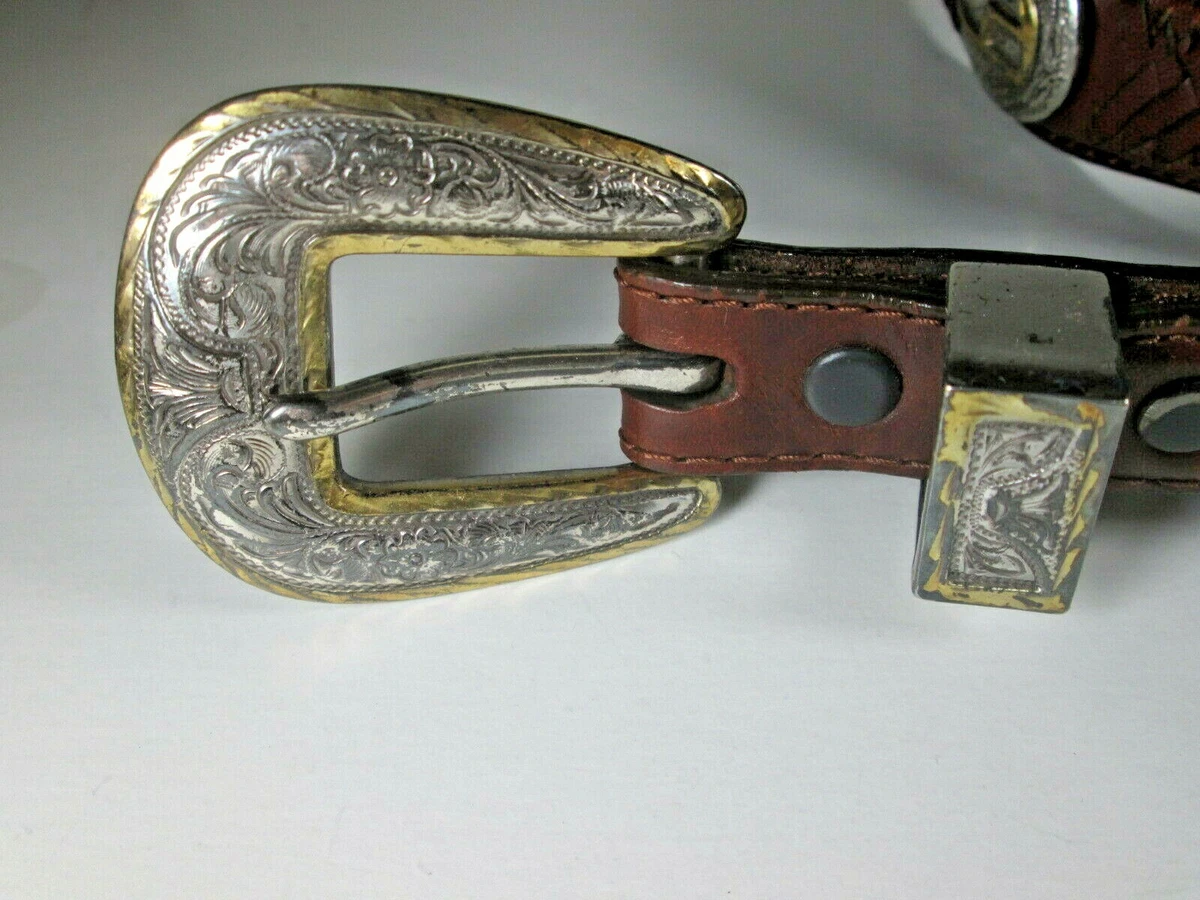 Vintage JUSTIN Leather Belt Cowgirl Western 30