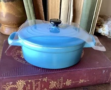 Housewares International Mini Dutch Oven in Turquoise 4.5 X 3” New 