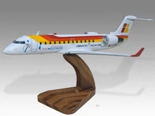 Bombardier CRJ 200 Air Nostrum Desk Wood Airplane New Model Small Scale 1/100