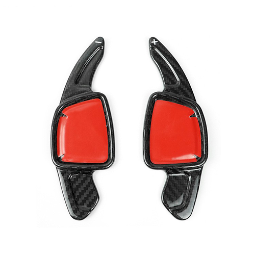 Black Carbon Fiber Car Steering Wheel Paddles Shifter For Audi A3 A4 A3L A8 S4 - Picture 2 of 5