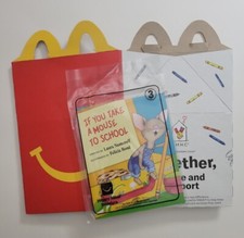 2023 McDONALD'S Harper Collins HAPPY MEAL Box and Book - Take a Mouse to School