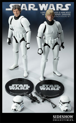 STAR WARS HAN SOLO & LUKE in STORMTROOPER DISGUISE 1/6 SDCC