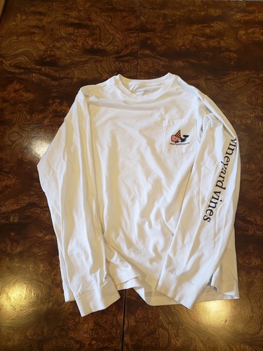 Vineyard Vines Happy New Year Long Sleeve T Shirt White Youth Size X-Large - Picture 3 of 5
