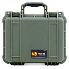 OD Green Pelican 1400 case with foam.