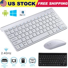 Mini Wireless Keyboard And Mouse Set 2.4G For Mac Apple PC Computer Waterproof 