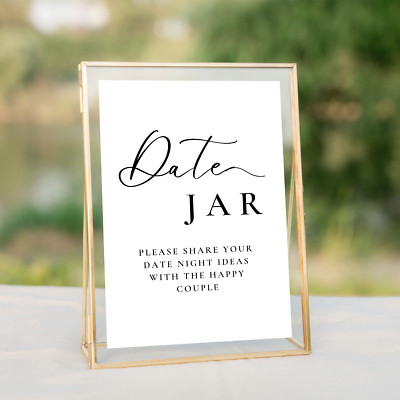 Datumsglas, Teilen Sie Ihre Date Night Ideen - Hochzeitsschild, einzigartige Hochzeitsidee