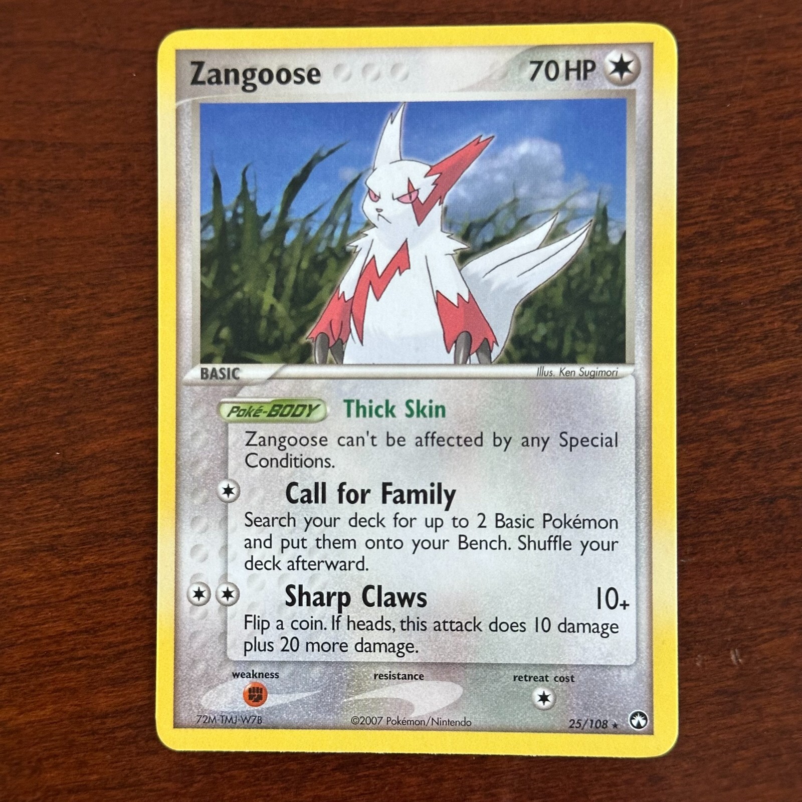 Zangoose 25/108 Non Holo Rare EX Power Keepers Pokemon Card