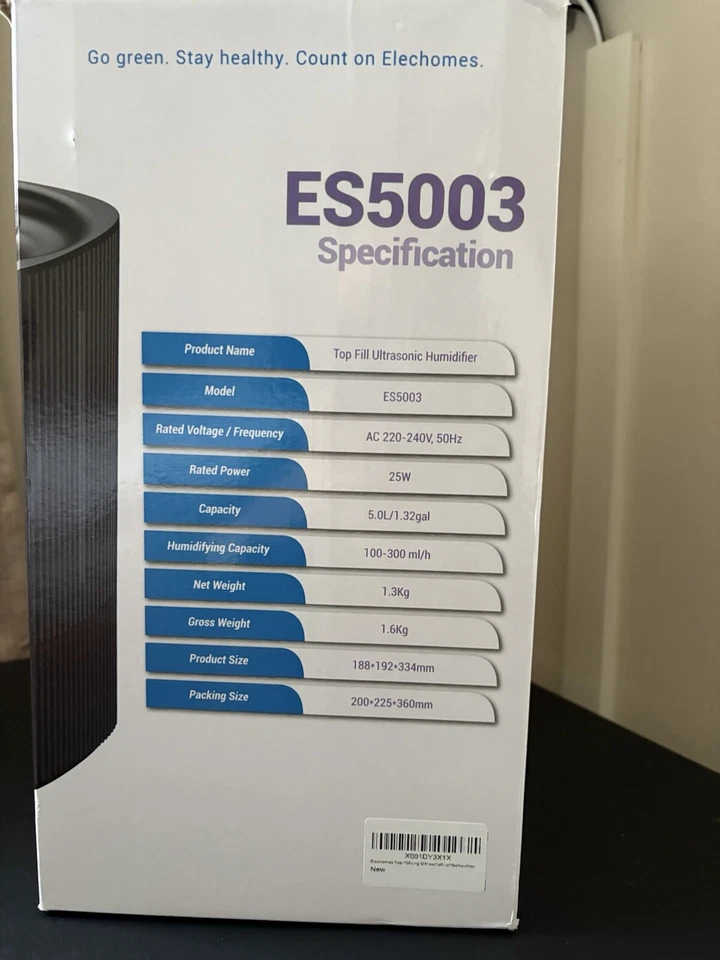 Elechomes Ultrasonic Humidifier Opened Never Used - Image 2 of 4