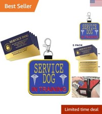 Service Dog in Training" - Clip On Identification Patch Tag - Includes Five S...