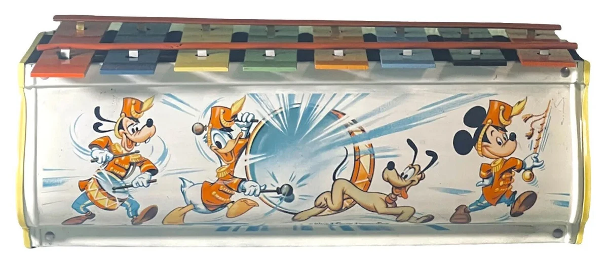 Vintage Walt Disney Character Xylophone No.135 Original Box w o Mallets or Books