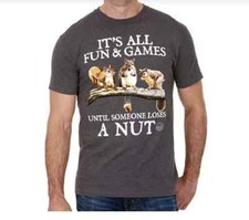 All Cotton T-Shirt Mens Medium Short-Sleeved, Crew Neck Funny Made In USA