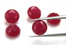 Top Quality Opaque Round Red High hardness Ruby Lab Created AAAA Loose Gems 1pcs