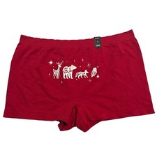 NWT TORRID Boyshort Pantie Underwear Sz 0X-2X Red Christmas